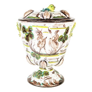 Large Italian Levantino-Style Potiche from La Fenice, Albisola, Italy For Sale