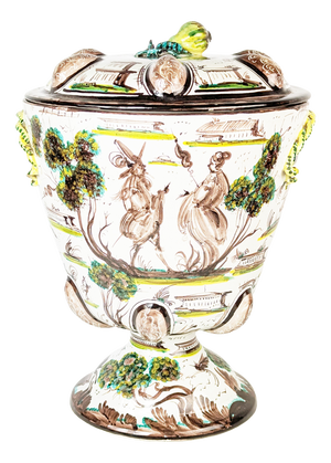 Large Italian Levantino-Style Potiche from La Fenice, Albisola, Italy