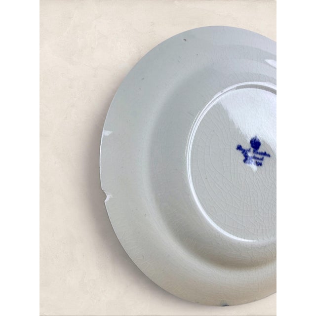 Ceramic Antique English Royal Cauldon 'Cromer' Blue Transferware Small Side Plates For Sale - Image 7 of 7
