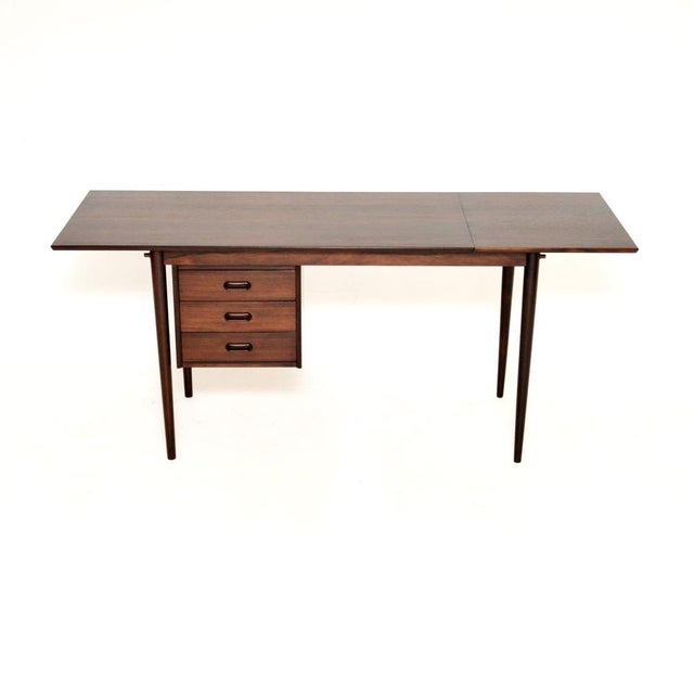 Brown Vintage Danish Drop Leaf Desk, 1960s For Sale - Image 8 of 13