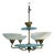 Swedish Grace Brass Chandelier with Glass Discs by Harald Notini for Böhlmarks Sweden, 1930s For Sale