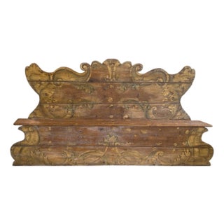 18th Century Italian Baroque Polychrome Antique Hall Bench For Sale