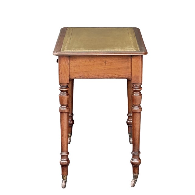 English Writing Table or Desk of Mahogany With Inset Leather Top For Sale In Austin - Image 6 of 12