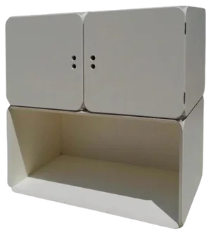 Mid-Century Modular White Wooden Cubes by Derk Jan De Vries, 1960s