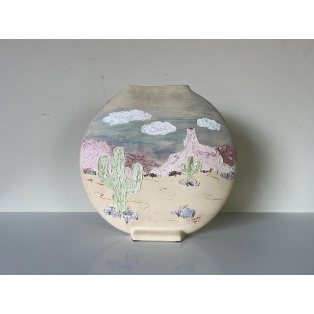 1990's Vintage Pat Novak Southwestern Art Pottery Vase For Sale - Image 11 of 11