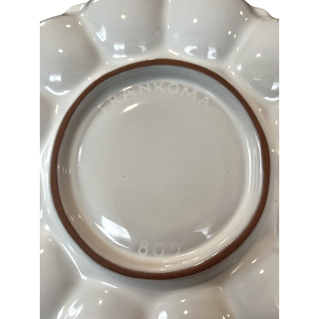 Contemporary 1970s White Frankoma Deviled Egg Plate Tray For Sale - Image 3 of 5