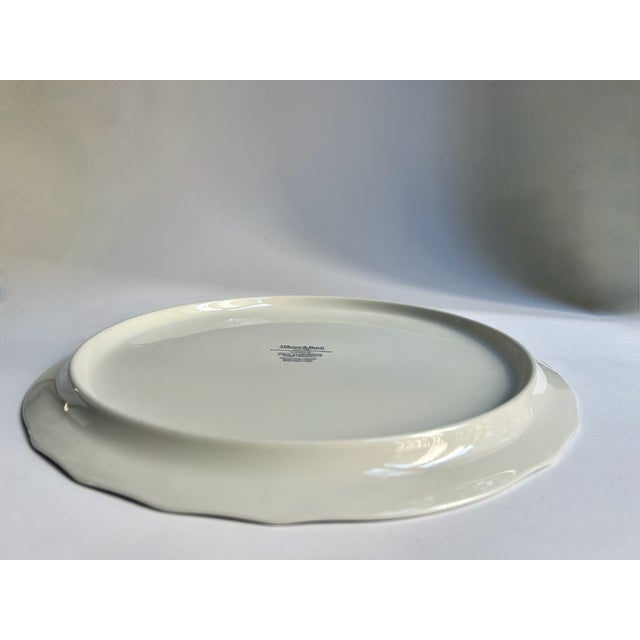 Mid 20th Century Villeroy & Boch "Vieux Luxembourg" Cream & Blue Cake Plate For Sale - Image 9 of 12