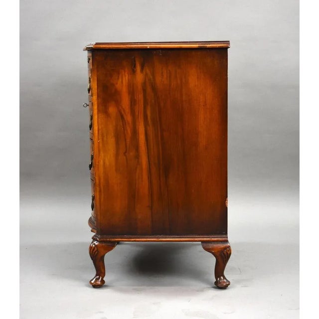 Antique Burr Walnut Serpentine Chest of Drawers, 1920s For Sale - Image 4 of 7