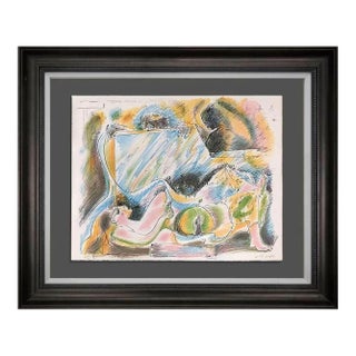 Andre Masson Lithograph Hand Signed Limited No. 108 Original W/Archival Frame For Sale
