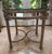 Stunning 30”diameter x 26”H Custom Dennis & Leen Roman Table. 27-3/8”dia x 1/2”thick polished glass inset in double half-...