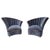 Mid Century Modern Asymmetrical Channel Fan Back Lounge Chairs and Ottoman Newly Reupholstered - 3 Piece Set Gorgeous...