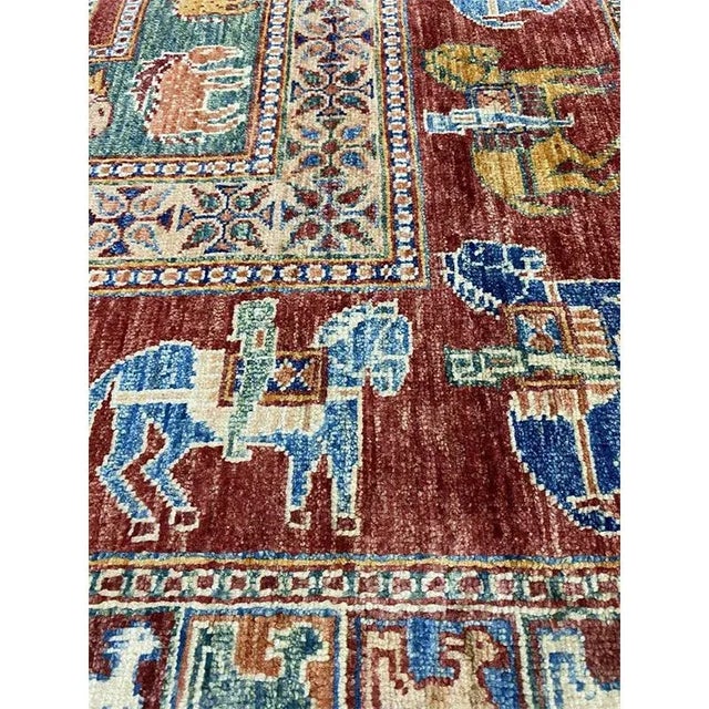 Handwoven Animal Print Area Rug - 5'10" X 8'5" For Sale - Image 4 of 9