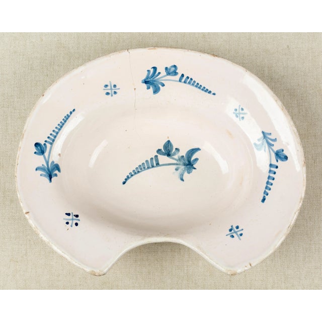 White 19th Century French Faience Shaving Bowl For Sale - Image 8 of 8