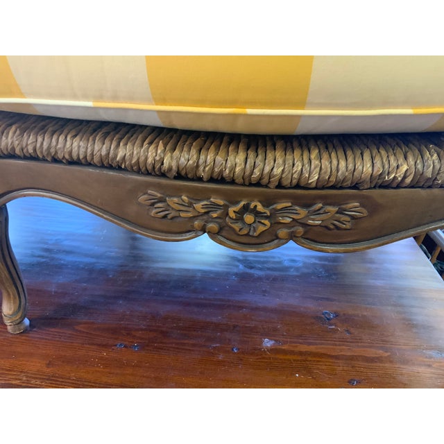 Textile 20th Calico Corners Country French Style Setee For Sale - Image 7 of 11