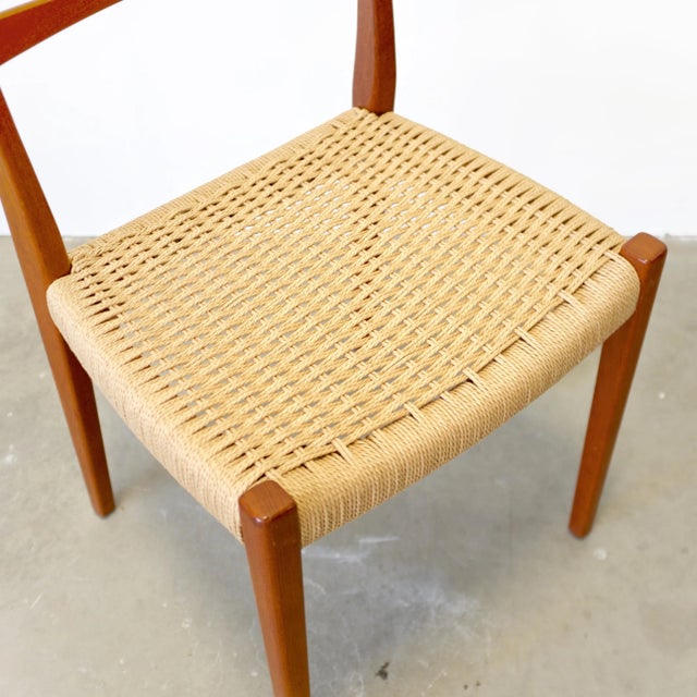 Brown Svegards Markaryd Set of 4 Teak Dining Chairs With Danish Cord Seats For Sale - Image 8 of 14