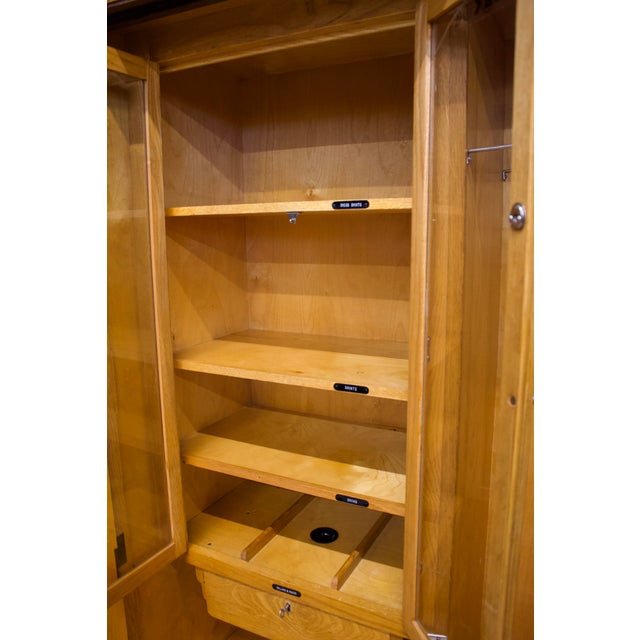 Brown Vintage Art Deco Oak Wardrobe from Compactum, 1930s For Sale - Image 8 of 14