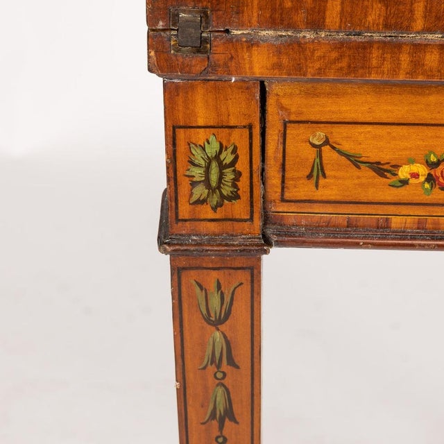 19th Century Georgian Demi Lune Games Console Table, 1800s For Sale - Image 9 of 18
