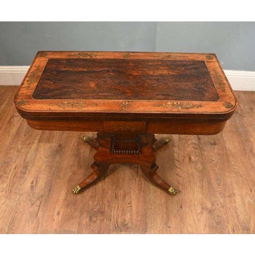 Antique Regency Card Tables, 1810, Set of 2 For Sale - Image 6 of 10