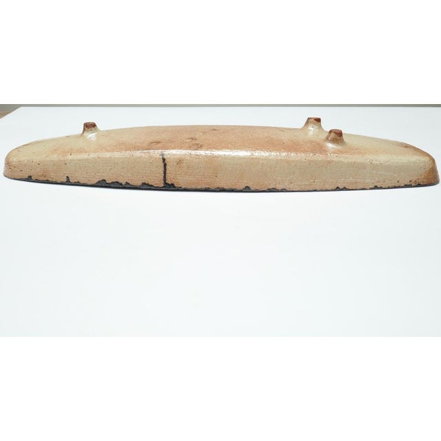 Large Ovoid Ceramic Centerpiece Plate, Belgium, 1960s For Sale - Image 3 of 4