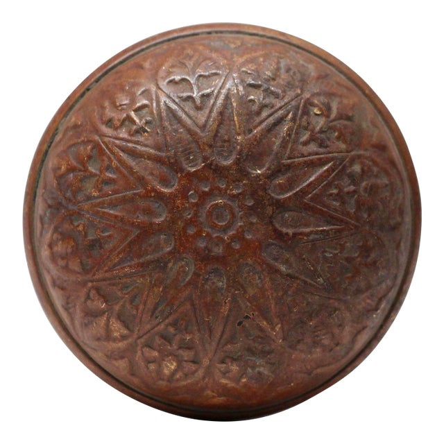 Antique Bronze Vernacular Lockwood Passage Door Knob For Sale