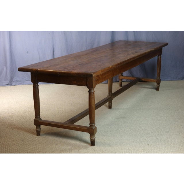 19th Century Antique Dining Table in Oak, 1890s For Sale - Image 5 of 12