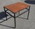 Vintage Teak and Black Lacquered Metal Rolling Table, 1960s, in Good conditions. Designed 1960 to 1969