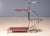 20th Century Bauhaus Tubular Steel Plant Stand with Colored Glass Shelves by Emile Guyot, Czechoslovakia, 1930 For Sale - Image 4 of 7
