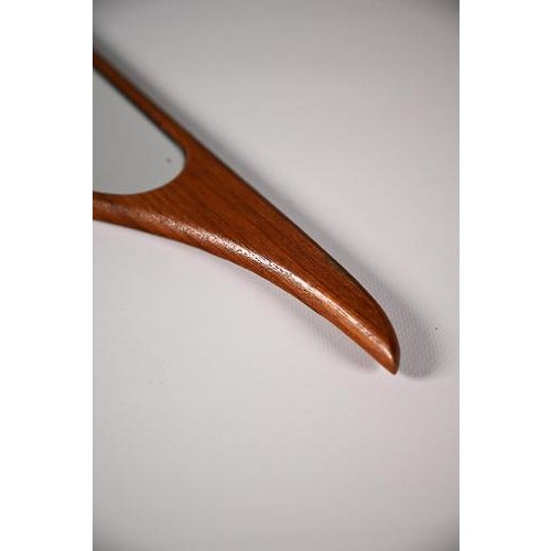 Danish Hand Mirror in Teak For Sale - Image 5 of 7
