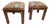 Rattan and Upholstered Benches- A Pair For Sale