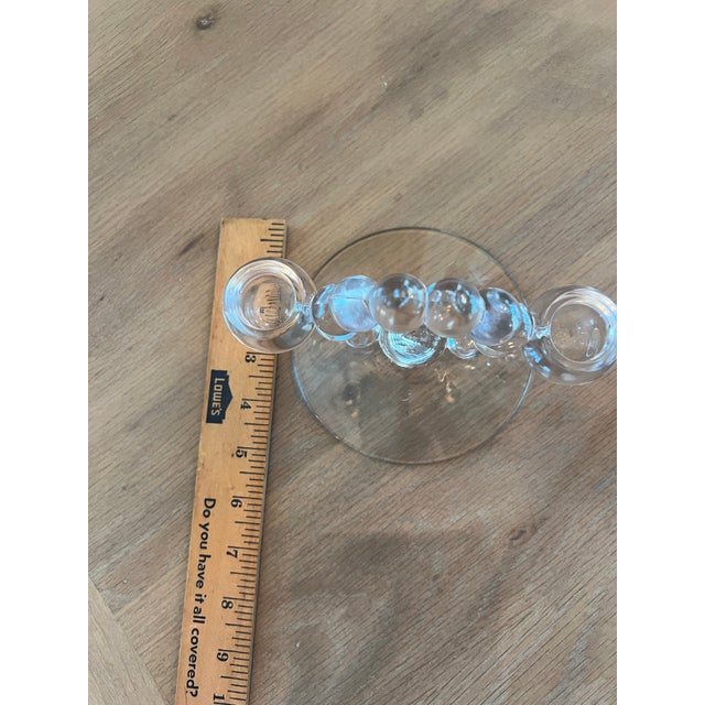 Transparent Imperial Glass Candlewick Double Candleholders - a Pair For Sale - Image 8 of 11