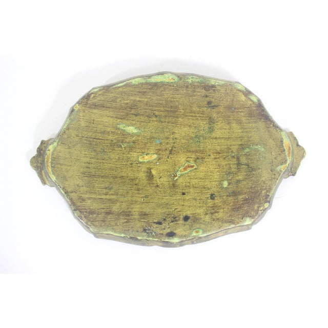 Small Vintage Italian Florentine Gilded Wood Tray For Sale - Image 6 of 8