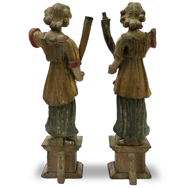 Pair of Cornucopia Sculptures, 1800s, Gold Leaf and Pinus Cembra For Sale - Image 10 of 12
