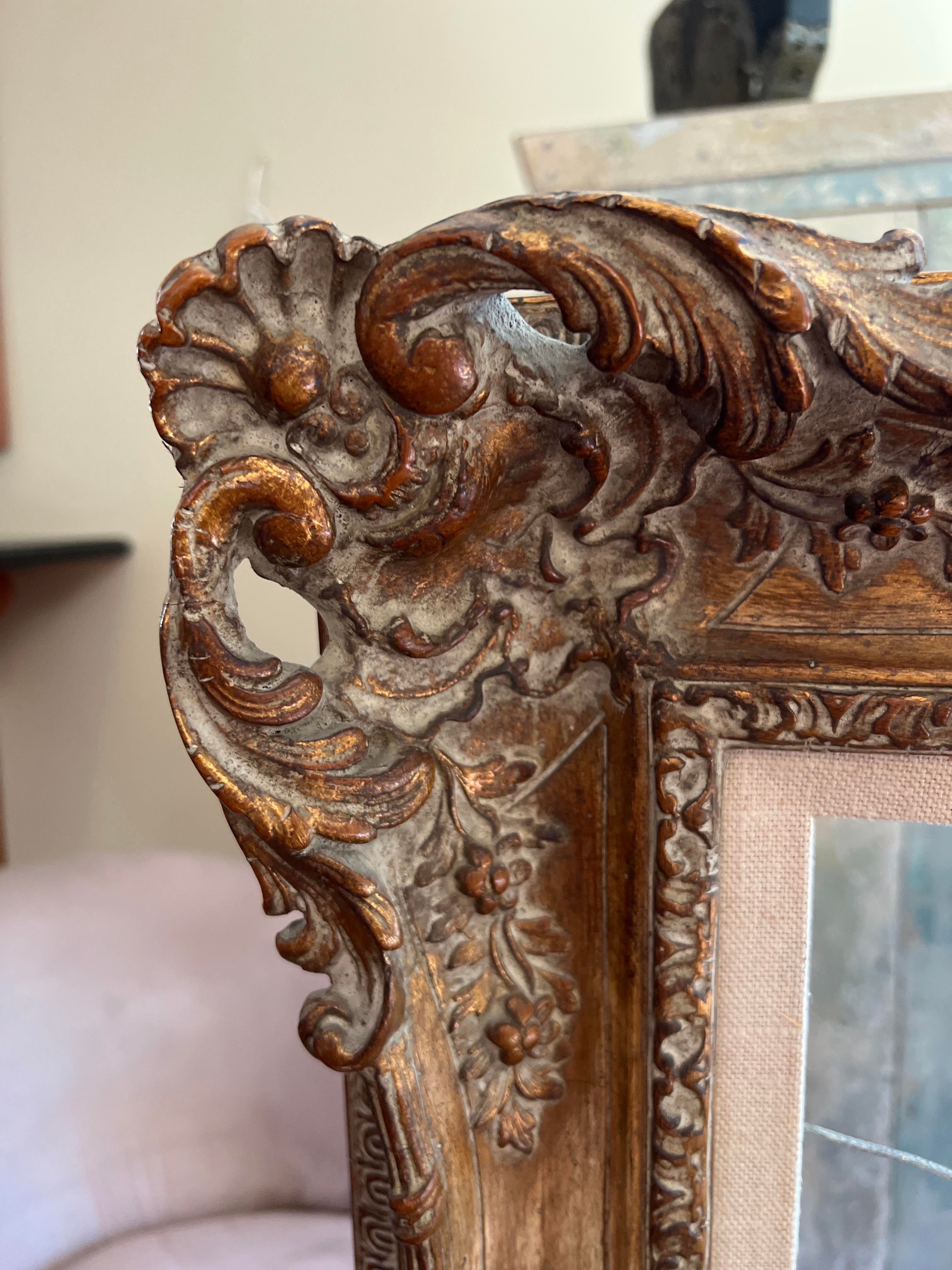 Antique French Rococo Revival Giltwood Frame, Late 19th Century