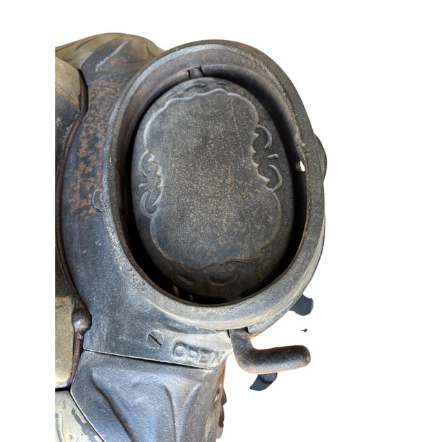 Antique Victorian Cast Iron Parlor Stove – Emerald Peninsular, Peninsular Stove Co. For Sale In Los Angeles - Image 6 of 18