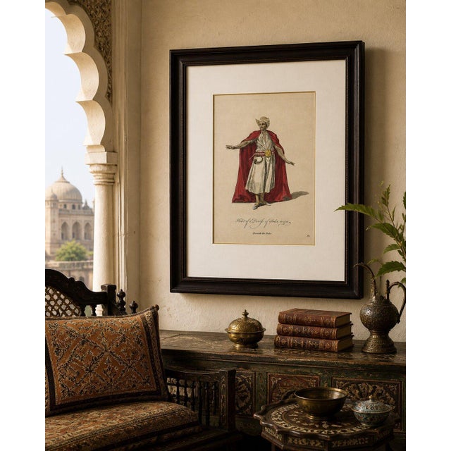 Hollywood Regency European School Artist, Habit of a Dervish of India, 1700s, Engraving For Sale - Image 3 of 9