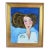 Woman Portrait Oil Painting by Ruth Arenz Including the Antiqued Gold Wood Frame For Sale
