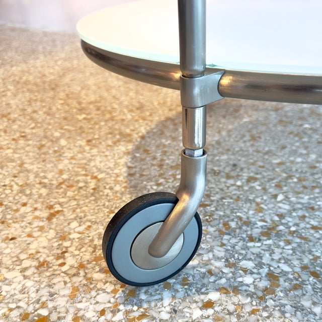 Vintage Ikea "Strind" Mobile Side Table & Serving Trolley - Out of Production For Sale - Image 12 of 13