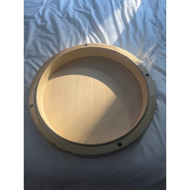Neoclassical Pair of Neoclassical Gold Fluted Drum Storage Nightstands / Side Tables For Sale - Image 3 of 5