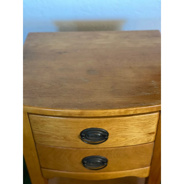 This is one of two available RARE Heywood Wakefield bedside table dressers. Two drawers, original hardware and still have...