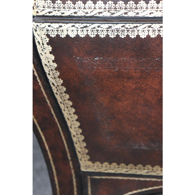 Pair Leather Wrapped and Embossed Maitland Smith Commodes For Sale - Image 14 of 14