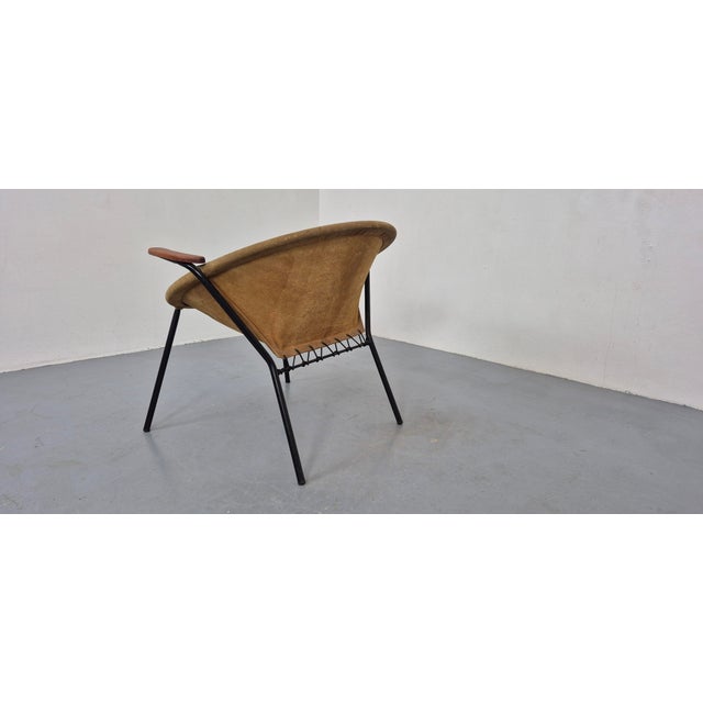 Sueded Balloon Chair by Hans Olsen for Lea Furniture, Denmark, 1950s For Sale - Image 10 of 18