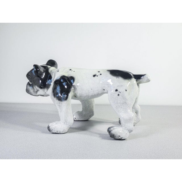 Ceramic Sculpture of Bulldog in Glazed Terracotta, France, 1920s For Sale - Image 7 of 14