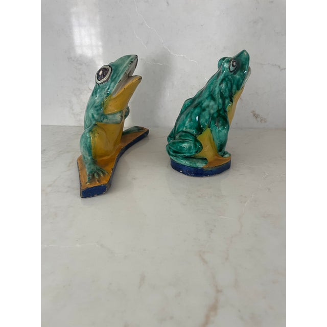 1960s Set of Faience Frogs For Sale - Image 5 of 10