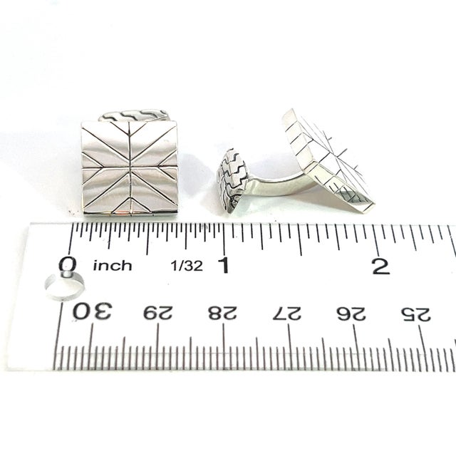 Metal 1990s John Hardy Estate Cufflinks Sterling Silver, 2 pieces For Sale - Image 7 of 7