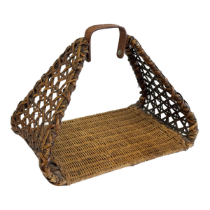 Vintage French Country Style Woven Wicker Flower Basket