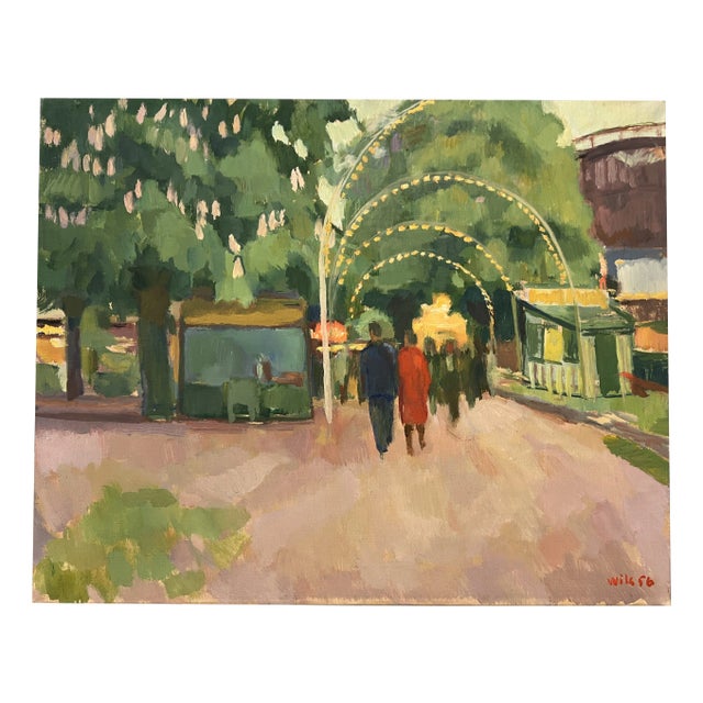 Wilhelm Julien Wils, Landscape, Oil on Canvas, 1956 For Sale