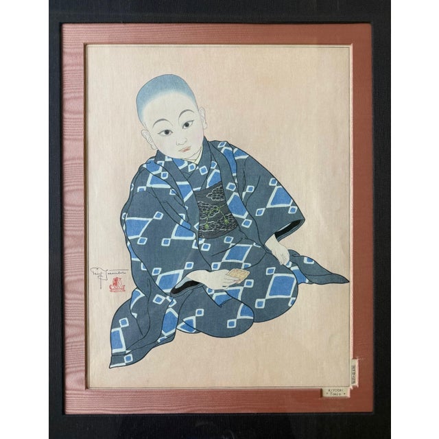 A Japanese Woodblock print by Paul Jacoulet (French, 1896-1960) entitled Kiyoshi Tokio. Created in 1939, this print is...
