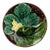 French Majolica Leaves & Yellow Flowers Plate Clairefontaine, Circa 1890 For Sale