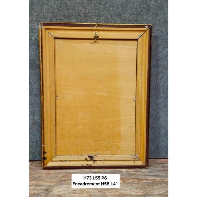 1930s Framed Marquetry Panel with Urban Scene For Sale - Image 5 of 6