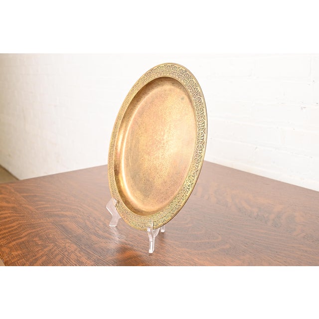 Art Deco Tiffany Studios New York Bronze Doré Plate or Charger For Sale - Image 3 of 11